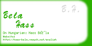 bela hass business card